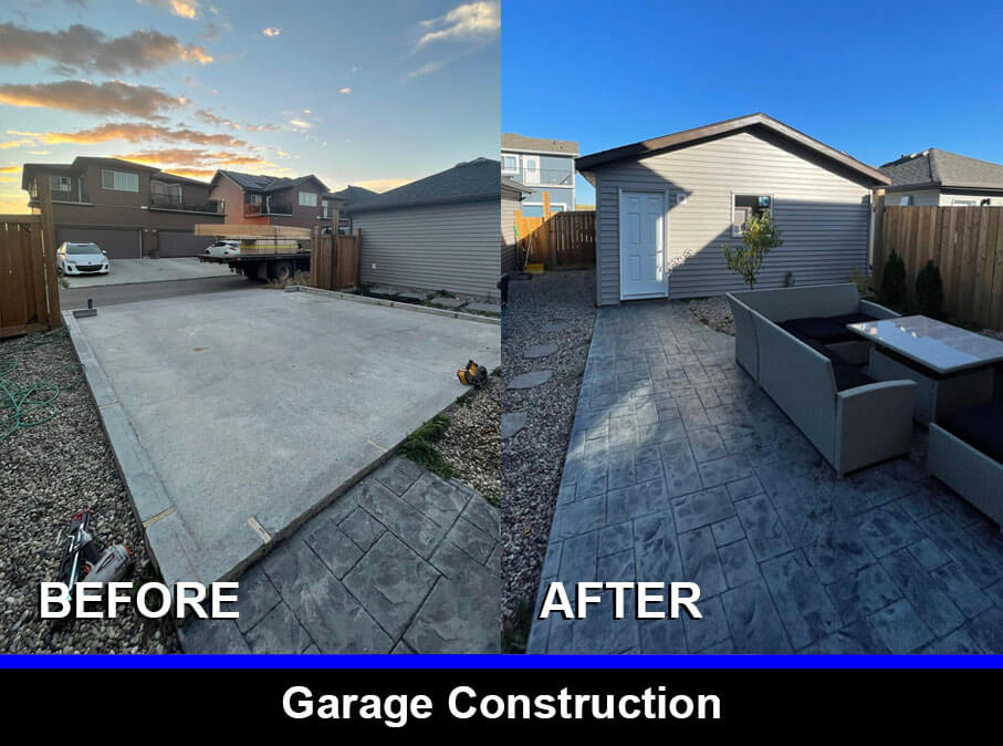Garage before after